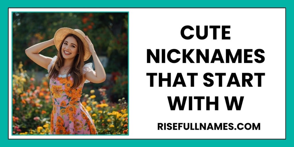 Cute Nicknames That Start With W