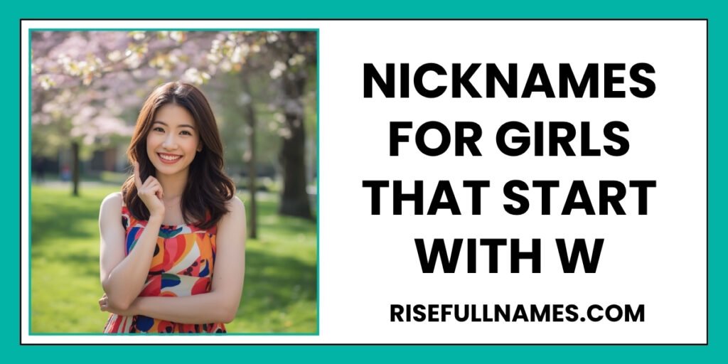 Nicknames For Girls That Start With W