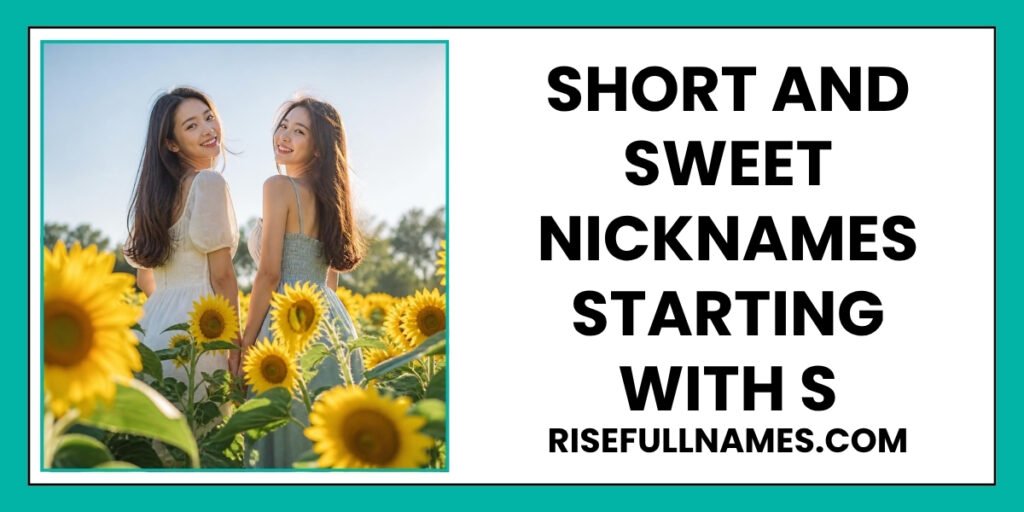 Short And Sweet Nicknames Starting With S
